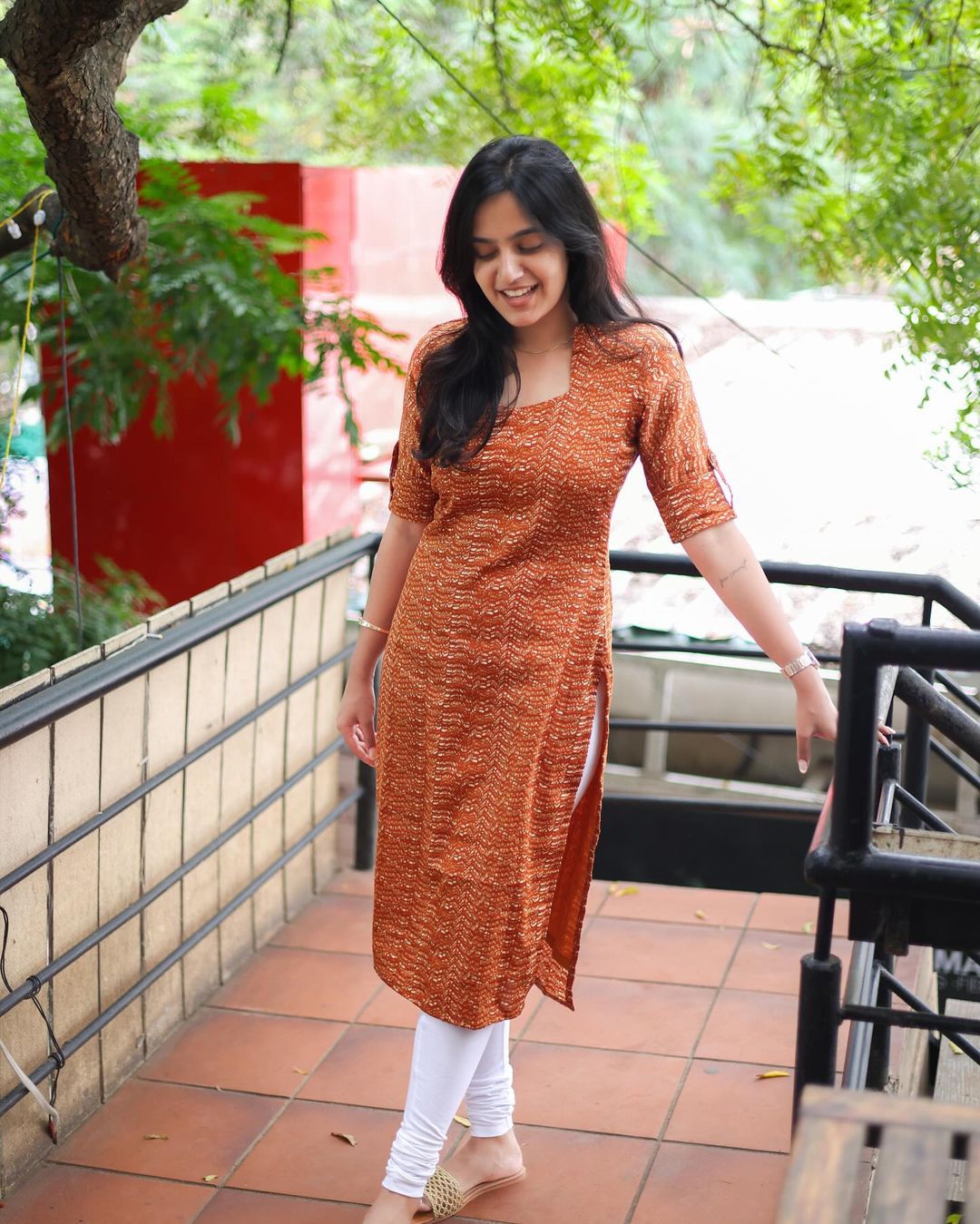 Muslin orange Top - Studio Thari